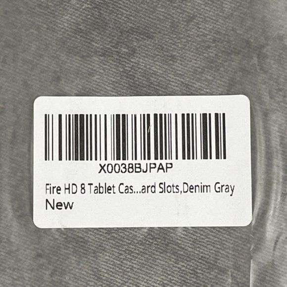 NEW Amzn Fire 2022 HD 8 Tablet Case Gray Denim Multi Pocket‎ Functional - Picture 6 of 6